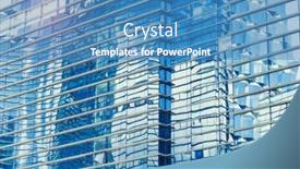  Presentation with facade - Audience pleasing slide deck consisting of modern-building-glass-facade-business backdrop and a teal colored foreground