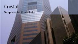  Presentation with singapore - Amazing slide set having modern building in singapore's commercial hub backdrop and a light blue colored foreground