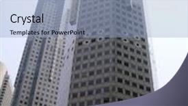  Presentation with singapore - Presentation design consisting of singapore's commercial hub background and a light blue colored foreground