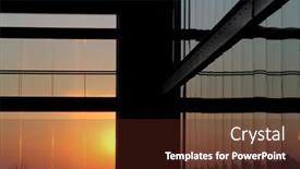  Presentation with modern building - Slide deck having modern-building-interior-lines background and a  colored foreground