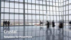  Presentation with elderly people walking difficulties - Audience pleasing presentation theme consisting of modern building some walk backdrop and a gray colored foreground