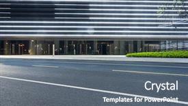  Presentation with china shanghai - Beautiful PPT theme featuring modern buildings on background shanghai backdrop and a gray colored foreground