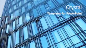  Presentation with glass - Beautiful PPT theme featuring modern-business-center backdrop and a teal colored foreground