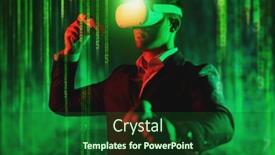  Presentation with information technologies - Slide set with modern-business-concept-a-successful background and a forest green colored foreground