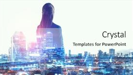  Presentation with lifestyle - Theme consisting of modern business lifestyle mixed media background and a cream colored foreground