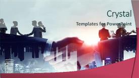  Presentation with lifestyle - Beautiful slides featuring modern business lifestyle mixed media backdrop and a sky blue colored foreground