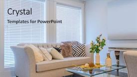  Presentation with room interior design - Theme consisting of modern business simple - interior design of a luxury background and a light blue colored foreground