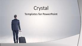  Presentation with space - Colorful theme enhanced with modern business simple - young businessman in a white backdrop and a light gray colored foreground