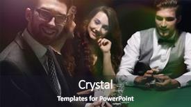  Presentation with poker - Beautiful presentation theme featuring modern businessman playing poker backdrop and a dark gray colored foreground