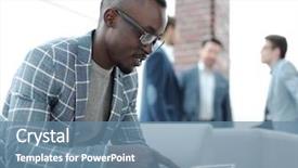  Presentation with modern - Presentation theme enhanced with modern businessman reads the text background and a seafoam green colored foreground