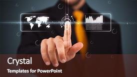  Presentation with modern - Slide set featuring modern buttons with virtual background background and a tawny brown colored foreground