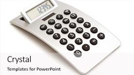  Presentation with modern black and white trees - Beautiful presentation theme featuring modern calculator on white background backdrop and a white colored foreground