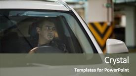  Presentation with car parking - Amazing presentation design having modern car at underground parking backdrop and a gray colored foreground