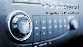  Presentation with car audio - Presentation theme consisting of modern-car-audio-system-shallow background and a light blue colored foreground