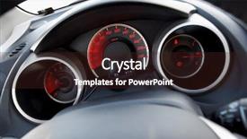  Presentation with moving - Slide set with modern car dashboard with moving background and a wine colored foreground