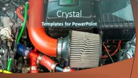  Presentation with air engine - Slides enhanced with modern-car-engine-air-filter background and a ocean colored foreground