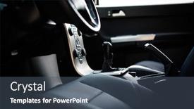  Presentation with modern color - PPT theme consisting of modern-car-interior-shallow-dof background and a ocean colored foreground