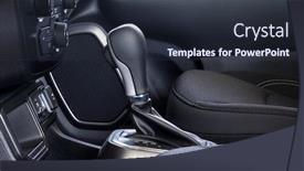  Presentation with interior - PPT layouts featuring modern-car-transmission-lever-interior background and a tawny brown colored foreground