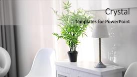  Presentation with mechanical plant room - Slide set having modern chest with green plant background and a light gray colored foreground