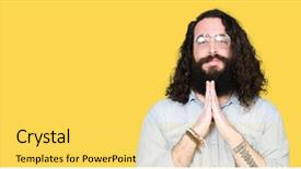  Presentation with mom praying hands - Cool new PPT theme with modern christians - young hipster man with long backdrop and a  colored foreground