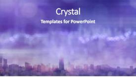  Presentation with ultra - Slide deck featuring modern city blurred digital background background and a cobalt blue colored foreground