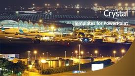  Presentation with hongkong - Beautiful slide deck featuring modern city night in hongkong backdrop and a dark gray colored foreground