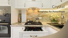  Presentation with kitchen furniture - Slides having modern-classic-luxury-white-kitchen background and a lemonade colored foreground