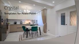  Presentation with classic - Slide deck having modern-classic-white-and-beige background and a light gray colored foreground