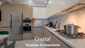  Presentation with classic - PPT theme having modern-classic-white-and-beige background and a gray colored foreground