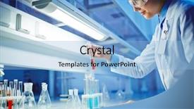  Presentation with modern - PPT theme featuring modern clinician studying new liquids background and a light blue colored foreground