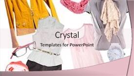  Presentation with fashion accessories - Presentation design with modern clothes and accessories background and a lemonade colored foreground