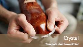  Presentation with stretching - Slides having modern cobbler stretching new leather background and a coral colored foreground