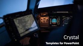  Presentation with cockpit - Cool new presentation design with modern-cockpit-a-commercial-airliner backdrop and a black colored foreground