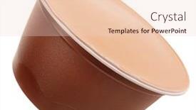  Presentation with plastic - Colorful slide set enhanced with modern-coffee-pod-plastic-capsule backdrop and a lemonade colored foreground