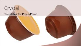 Presentation with plastic - Cool new PPT theme with modern-coffee-pod-plastic-capsule backdrop and a lemonade colored foreground