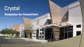  Presentation with commercial - Slide deck enhanced with modern-commercial-store-or-officefacility background and a ocean colored foreground