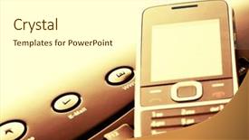  Presentation with mail - Amazing presentation theme having modern communication concept - mobile phone and e-mail backdrop and a cream colored foreground