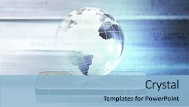  Presentation with high tech technology - PPT layouts with modern communication technology concept background and a light blue colored foreground