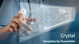  Presentation with medical innovation - Cool new slide set with modern computer interface modern medical backdrop and a ocean colored foreground