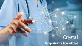  Presentation with medical innovation - Audience pleasing PPT theme consisting of modern computer interface modern medical backdrop and a teal colored foreground