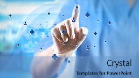  Presentation with medical concept - PPT layouts having modern computer interface modern medical background and a teal colored foreground