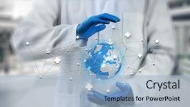  Presentation with medical concept - Slide set with modern computer interface modern medical background and a light blue colored foreground