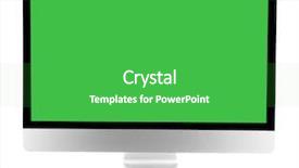  Presentation with green screen - Amazing slide set having modern computer with green screen backdrop and a shamrock green colored foreground