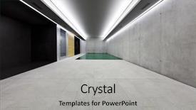  Presentation with concrete - Slide set consisting of modern concrete house indoor pool background and a  colored foreground