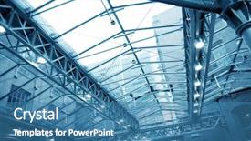  Presentation with construction design - Theme featuring modern construction abstact background background and a teal colored foreground