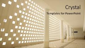  Presentation with art - Audience pleasing PPT theme consisting of modern corridor backdrop and a soft green colored foreground