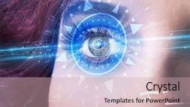  Presentation with cyber - Slides enhanced with modern cyber girl with technolgy background and a  colored foreground