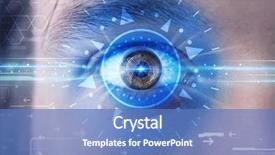  Presentation with cyber - Beautiful presentation theme featuring modern cyber man with technolgy backdrop and a teal colored foreground