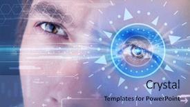  Presentation with cyber - Presentation theme consisting of integration and gears on advertising background and a navy blue colored foreground