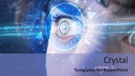  Presentation with cyber - Slides consisting of modern cyber man with technolgy background and a  colored foreground